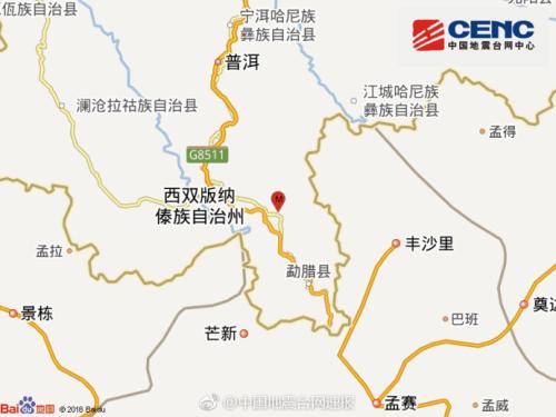 图片来源：中国地震台网微博