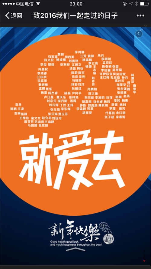 致2016我们一起走过的日子！