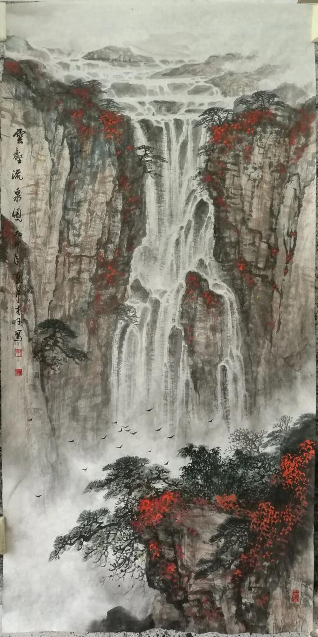 著名画家张才旺精品山水国画赏析