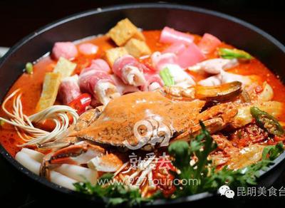 昆明一韩国火锅，跨城打的50元都要吃，连吃六大碗