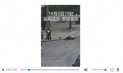 香格里拉辅警执勤两次累晕 警民合力施救脱险