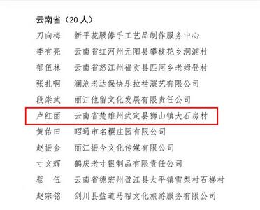 楚雄州一人入选国家文化和旅游部支持项目