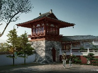 巍山文华山片区及南诏王宫效果图