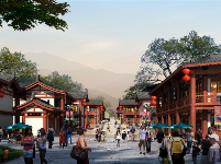 巍山文华山片区及南诏王宫效果图