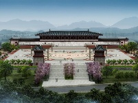 巍山文华山片区及南诏王宫效果图