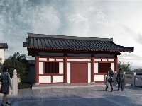 巍山文华山片区及南诏王宫效果图