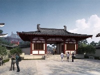 巍山文华山片区及南诏王宫效果图