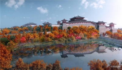 巍山文华山片区及南诏王宫效果图