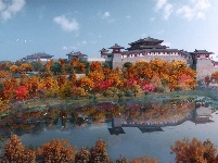 巍山文华山片区及南诏王宫效果图