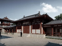 巍山文华山片区及南诏王宫效果图