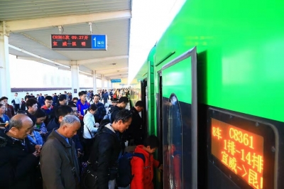 春运首日：云南铁路发送旅客21.1万人 增长19.5％