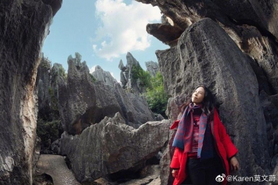 喂海鸥，逛翠湖，游石林......莫文蔚来昆明打卡晒美照！你偶遇了吗？