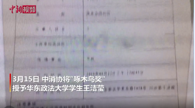 女大学生起诉迪士尼维权获啄木鸟奖