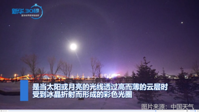 视频 | 彩色光环绕皓月！内蒙古海拉尔惊现月晕奇观