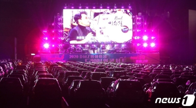 壮观！韩国500多人坐车里听演唱会：按喇叭、亮车灯助威