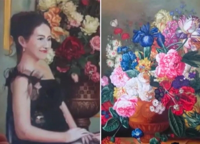 励志！脑瘫小伙苦学油画作品远销海外