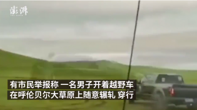 开越野车碾压呼伦贝尔草原2.93亩，被罚近2000元和种牧草