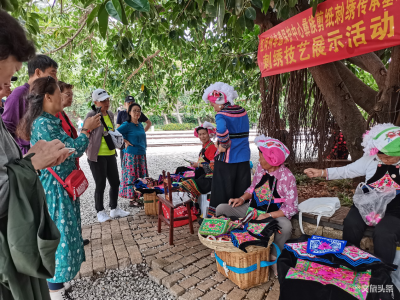 红河州举行彝族剪纸刺绣非遗展示活动