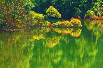普洱晚秋，五里河大桥秋水意正浓