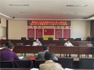 普洱文旅局机关党支部开展贯彻十九届五中全会精神主题党课
