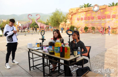云垦优品“双11”现场直播活动在禄丰县世界恐龙谷景区举办