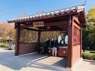 “观鸥季 勤洗手”  滇池度假区海埂大坝新建两座中式复古洗手台