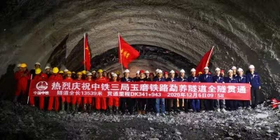 无干扰穿越野象谷！中老昆万铁路勐养隧道顺利贯通