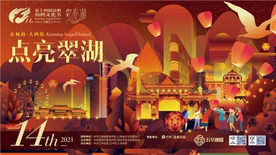 千灯万盏 海鸥节点亮翠湖