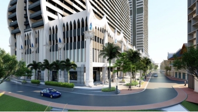 西双版纳告庄西双景新晋网红打卡点 西端孔雀城主体建筑顺利封顶 