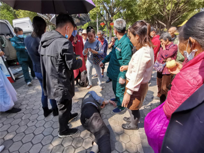 游客旅游途中突然晕倒，建水文庙景区工作人员暖心救助