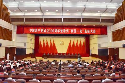中国共产党成立100周年楚雄州“两优一先”表彰大会隆重举行