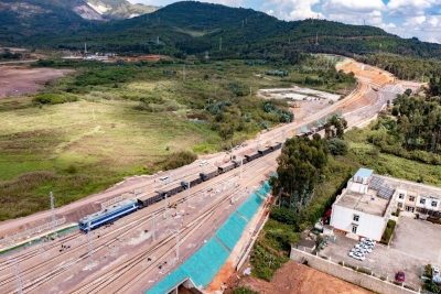 云南安宁：国家级产业园区铁路专用线今日正式通车
