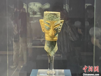 三星堆文物浙江展出 含黄金面具和青铜人头像
