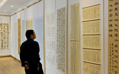 玉溪市第六届“碧玉清溪是我家”书法（临书）作品展开展