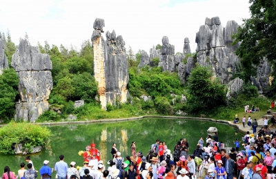 祖国好 家乡美丨国庆七天石林风景名胜区接待游客21.75万人次