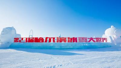 哈尔滨冰雪大世界：白日晶莹剔透 夜晚流光溢彩