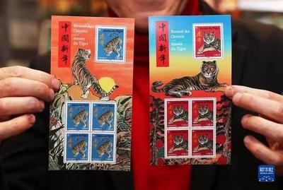 “虎嗅蔷薇”“招财虎”……各国发行虎年邮票，看完想集邮了！