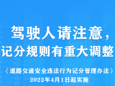 交通违法扣分有重大调整！详情来了！