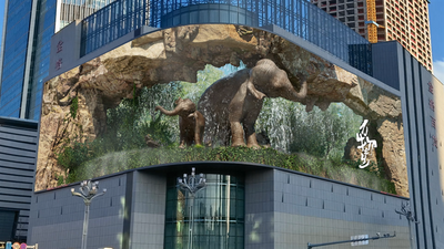震撼来袭！亚洲象裸眼3D视频惊艳亮相云南最大户外8K大屏！