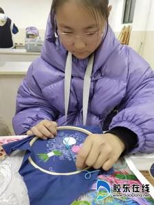 传承传统文化教育|滨海中学刺绣艺术工作坊