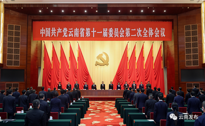 中共云南省委十一届二次全会在昆举行 省委常委会主持会议 省委书记王宁讲话