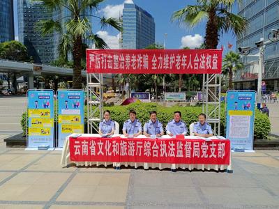 云南省文化和旅游厅综合执法监督局党支部开展“严厉打击整治养老诈骗宣传进社区”主题党日活动