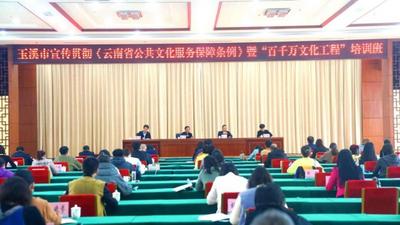 玉溪市宣传贯彻《云南省公共文化服务保障条例》暨“百千万文化工程”培训班圆满结束