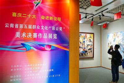 云南省第五届群众文化“彩云奖”美术、书法、摄影决赛展览开展