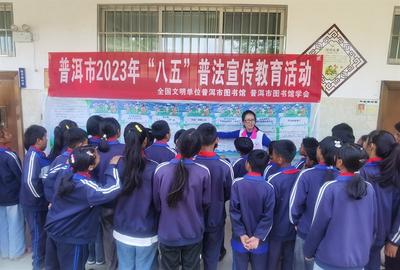 普洱市图书馆深入基层开展普法宣传及国学文化诵读活动