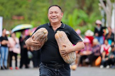 南华丰收节“农趣”十足  割稻摸鱼又溜杆