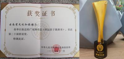 喜报！楚雄州广场舞作品《弹起弦子跳脚来》荣获第二十届“群星奖”