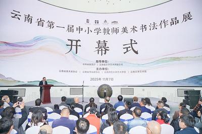 赋能中小学美育发展 云南省第一届中小学教师美术书法作品展在昆明开幕