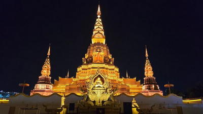 西双版纳千年金塔焕新生 新春打卡迎客忙