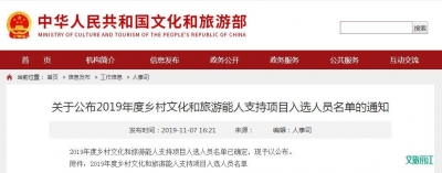 丽江4人入选2019年度乡村文化和旅游能人支持项目